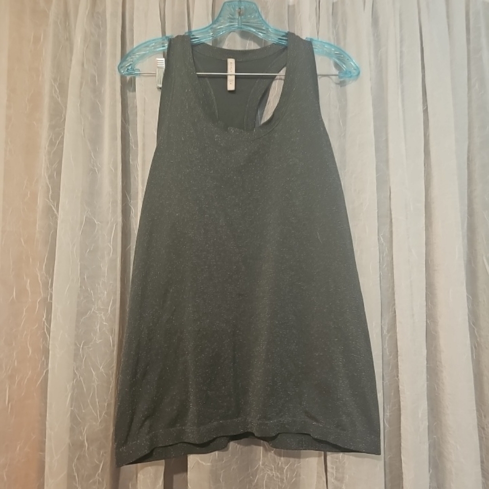 Athleta Army Green Shimmer Racerback Tank Size XL